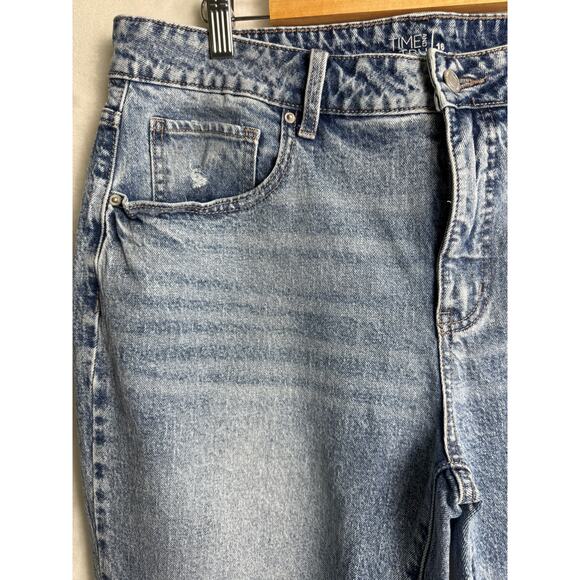 Time And Tru Womens 16 Mid Rise Bleached Out Jeans - Picture 2 of 12